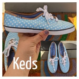 Keds Turquoise Polka dot sneakers